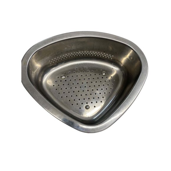 Stainless Steel Corner Sink Strainer With Perforated Design & Rubber Feet For St - Picture 1 of 3